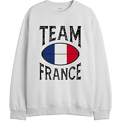 UXREPCZSW041 Republic Of California "Team France, Bluza męska, biała, rozmiar S, biały, S UXREPCZSW041 Republic Of California "Team France, Bluza męska, biała, rozmiar S, biały, S