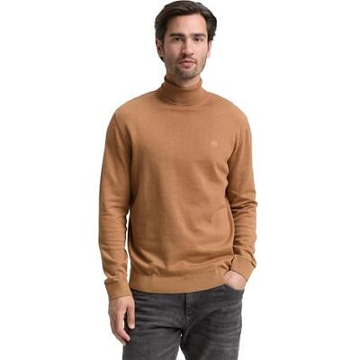 1048013 Tom Tailor Męski sweter z golfem z bawełny, 39098 Mid Brown Melange, XXL 1048013 Tom Tailor Męski sweter z golfem z bawełny, 39098 Mid Brown Melange, XXL