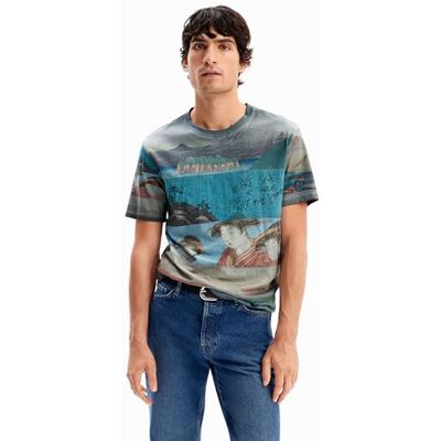 23SMTK08 Desigual Męski T-shirt TS_Adrian 6035 Marron Tierra, brązowy, S, brązowy, S 23SMTK08 Desigual Męski T-shirt TS_Adrian 6035 Marron Tierra, brązowy, S, brązowy, S