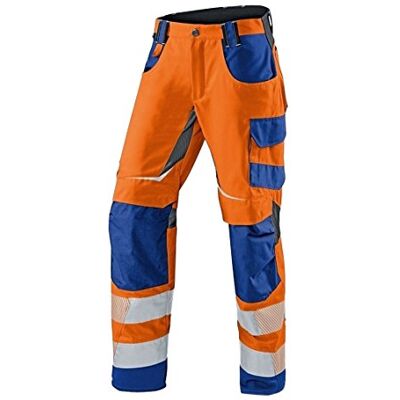 KÜBLER Workwear Kubler 24078343-3746-56 High-Vis PPE 2" odblaskowe spodnie letnie, pomarańczowy/chabrowy niebieski, rozmiar 56 KÜBLER Workwear Kubler 24078343-3746-56 High-Vis PPE 2" odblaskowe spodnie letnie, pomarańczowy/chabrowy niebieski, rozmiar 56
