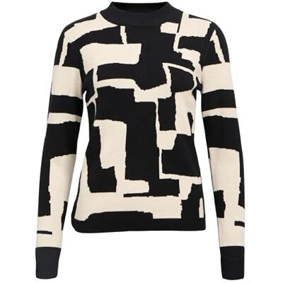 23040958-4803534 Objray L/S Knit Sweter AOP Noos, czarny, XL 23040958-4803534 Objray L/S Knit Sweter AOP Noos, czarny, XL
