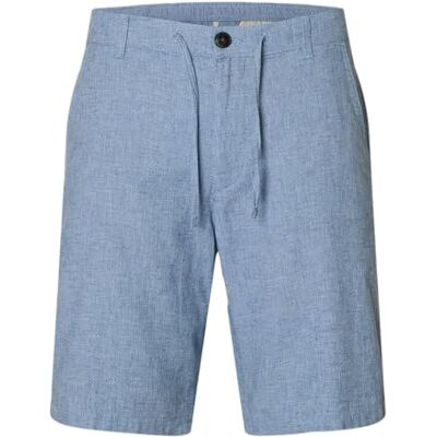 16087638-4902378 SELECTED MEN Slhregular-Brody Linen BLD szorty Noos, Cashmere Blue, XXL 16087638-4902378 SELECTED MEN Slhregular-Brody Linen BLD szorty Noos, Cashmere Blue, XXL