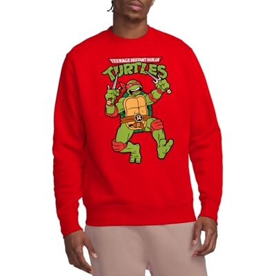 NICK469-UKAS-20 Teenage Mutant Ninja Turtles Bluza Tmnt Retro Raph Crew, czerwona, XXL, Czerwony, XXL NICK469-UKAS-20 Teenage Mutant Ninja Turtles Bluza Tmnt Retro Raph Crew, czerwona, XXL, Czerwony, XXL