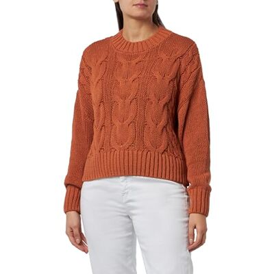 M1710129 Mavi Sweter z okrągłym dekoltem; jesienny liść, pomarańczowy, M M1710129 Mavi Sweter z okrągłym dekoltem; jesienny liść, pomarańczowy, M