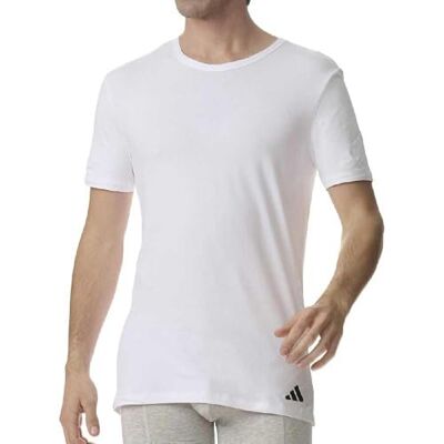 4AM016 adidas Męska bielizna Crew Neck Shirt (2PK) Active Flex Cotton, White_, M 4AM016 adidas Męska bielizna Crew Neck Shirt (2PK) Active Flex Cotton, White_, M