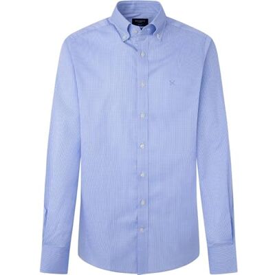 HM309774 Hackett London Koszulka męska Essential Mini Gingham, niebieski (błękitny), 3XL HM309774 Hackett London Koszulka męska Essential Mini Gingham, niebieski (błękitny), 3XL