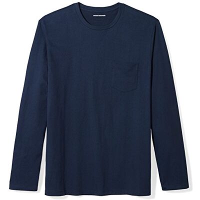 MAE45002SP18-Nav-2XL Amazon Essentials Męska koszulka z długim rękawem o regularnym kroju, granatowa, XXL MAE45002SP18-Nav-2XL Amazon Essentials Męska koszulka z długim rękawem o regularnym kroju, granatowa, XXL