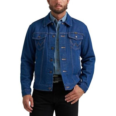 74145PW Wrangler Mężczyźni Western Unlined Denim Kurtka Jeansowa, Niebieski, XXL 74145PW Wrangler Mężczyźni Western Unlined Denim Kurtka Jeansowa, Niebieski, XXL