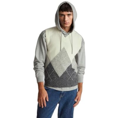 1NGVK401J United Colors of Benetton Gilet kamizelka męska, biała, XXL 1NGVK401J United Colors of Benetton Gilet kamizelka męska, biała, XXL