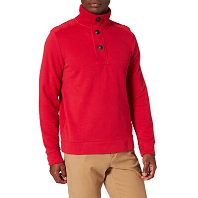 54756-000-12429-5056 Pierre Cardin Męska bluza Stand-up Collar Zip&Button Supersoft Terry Sustainable bluza, czerwony, 3XL 54756-000-12429-5056 Pierre Cardin Męska bluza Stand-up Collar Zip&Button Supersoft Terry Sustainable bluza, czerwony, 3XL