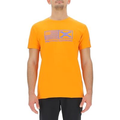 O103070 JEEP Męski t-shirt Xp Man Us Flag&Sideways X Large Print Jx24a koszulka z krótkim rękawem, Hyper Orange, S, Hyper Orange, S O103070 JEEP Męski t-shirt Xp Man Us Flag&Sideways X Large Print Jx24a koszulka z krótkim rękawem, Hyper Orange, S, Hyper Orange, S