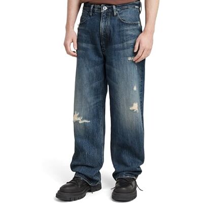 D23693 G-STAR RAW Męskie dżinsy typu 96 luźne, Niebieski (Worn in Mountain Dusk Destroyed -d499-g816), 32W / 32L D23693 G-STAR RAW Męskie dżinsy typu 96 luźne, Niebieski (Worn in Mountain Dusk Destroyed -d499-g816), 32W / 32L