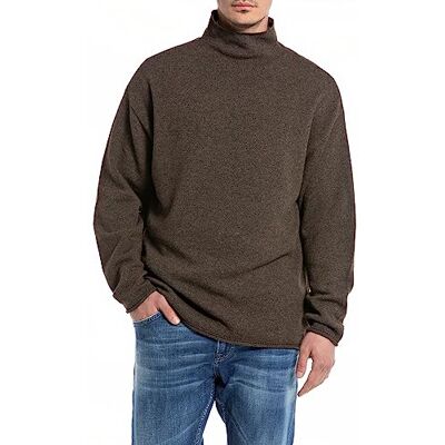 UK2520.000.G22726 Replay sweter męski, M23 Nut Melange, XS UK2520.000.G22726 Replay sweter męski, M23 Nut Melange, XS