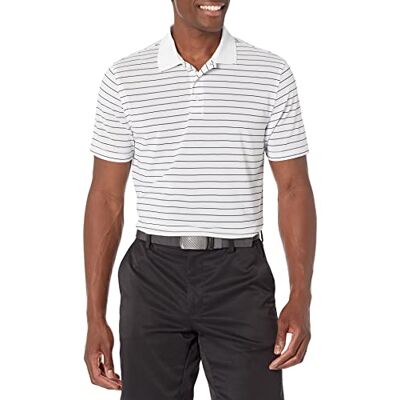 AE1811734_SUS Amazon Essentials Męska koszulka polo Slim-Fit Quick-Dry Golf, biały pasek, XS AE1811734_SUS Amazon Essentials Męska koszulka polo Slim-Fit Quick-Dry Golf, biały pasek, XS