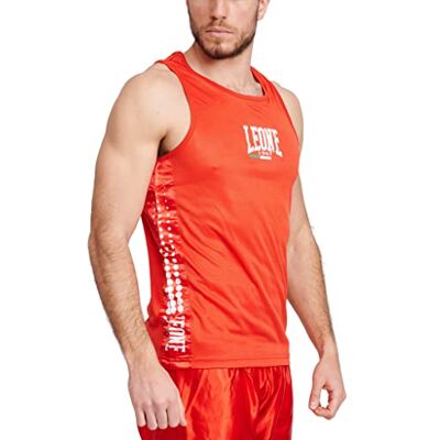 AB726 LEONE 1947, Kamizelka bokserska, męska, unisex, dla dorosłych, bez rękawów, tank, niebieska, M, letnia AB726 LEONE 1947, Kamizelka bokserska, męska, unisex, dla dorosłych, bez rękawów, tank, niebieska, M, letnia