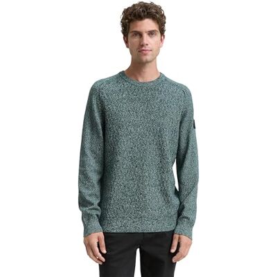 1048031 TOM TAILOR Sweter męski, 38683 zielony granatowy wielokolorowy, XL 1048031 TOM TAILOR Sweter męski, 38683 zielony granatowy wielokolorowy, XL