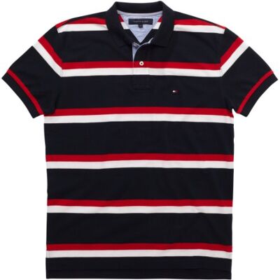 887811369/COLE STP POLO S/S RF Tommy Hilfiger Męska koszulka polo 887811369 / Cole STP Polo S/S RF, Niebieski (403 Midnight/Apple Red/Classic White), 52 887811369/COLE STP POLO S/S RF Tommy Hilfiger Męska koszulka polo 887811369 / Cole STP Polo S/S RF, Niebieski (403 Midnight/Apple Red/Classic White), 52