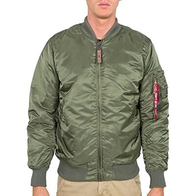 168100-01 Alpha Industries Długa kurtka bomberka MA-1 VF 59 dla mężczyzn Sage-Green 168100-01 Alpha Industries Długa kurtka bomberka MA-1 VF 59 dla mężczyzn Sage-Green
