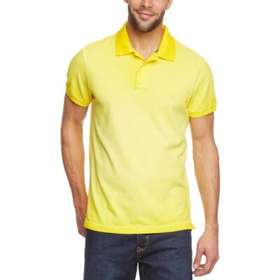 Tommy Hilfiger Męska koszulka polo Antique Gmd Polo S/S SF / 857834722, Żółty (714 Buttercup-Pt), 56 Tommy Hilfiger Męska koszulka polo Antique Gmd Polo S/S SF / 857834722, Żółty (714 Buttercup-Pt), 56