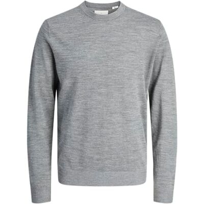 12216817-4816583 JACK & JONES Jprccmerino Knit Crew Neck Sn, Medium Grey Melange, S 12216817-4816583 JACK & JONES Jprccmerino Knit Crew Neck Sn, Medium Grey Melange, S