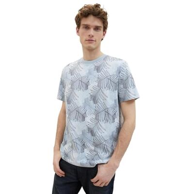 1040946 TOM TAILOR T-shirt męski, 35094 – wzór Blue Multicolor Leaf, 3XL 1040946 TOM TAILOR T-shirt męski, 35094 – wzór Blue Multicolor Leaf, 3XL