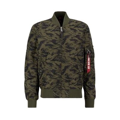 191103C-634 Alpha Industries MA-1 TT Camo Bomber Jacket dla mężczyzn Brushstroke Green 191103C-634 Alpha Industries MA-1 TT Camo Bomber Jacket dla mężczyzn Brushstroke Green