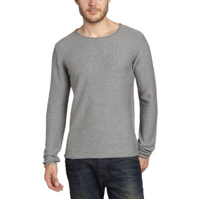 16028831 Sun Crew Neck SELECTED HOMME sweter męski, szary (Light Grey Melange), 56 16028831 Sun Crew Neck SELECTED HOMME sweter męski, szary (Light Grey Melange), 56