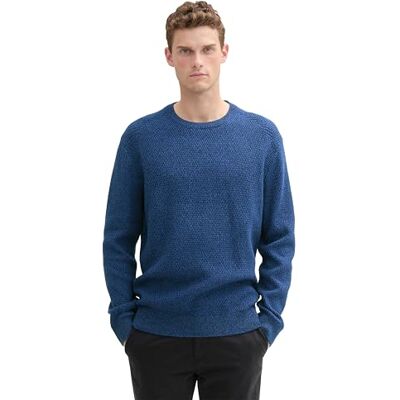 1044572 TOM TAILOR Sweter męski, 36918 Navy Blue Structure Twotone, 3XL 1044572 TOM TAILOR Sweter męski, 36918 Navy Blue Structure Twotone, 3XL