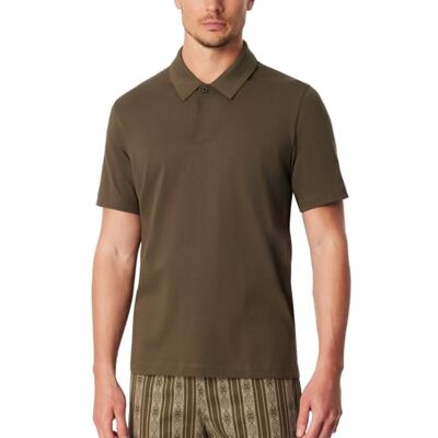183532 Schiesser Męska koszulka polo single-jersey – Mix + relaks, oliwkowy, 52 183532 Schiesser Męska koszulka polo single-jersey – Mix + relaks, oliwkowy, 52