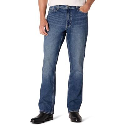 AEMN98703_Stone Medium Wash Amazon Essentials Męskie dżinsy typu bootcut o prostym kroju, ciężki dżins o niskiej rozciągliwości, Stone Medium Wash, 32W / 30L AEMN98703_Stone Medium Wash Amazon Essentials Męskie dżinsy typu bootcut o prostym kroju, ciężki dżins o niskiej rozciągliwości, Stone Medium Wash, 32W / 30L