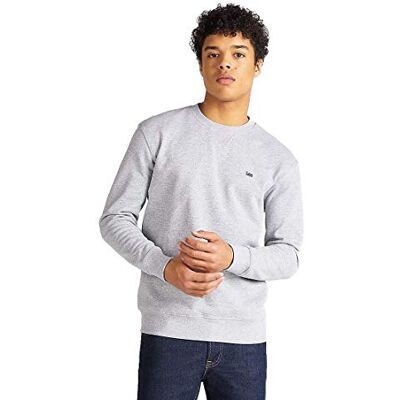 L81ITJTG Lee Męska bluza Plain Crew SWS, Grey Mele., S L81ITJTG Lee Męska bluza Plain Crew SWS, Grey Mele., S