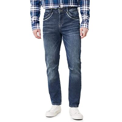 D375532 Som spodnie jeansowe męskie, Sportowy, niebieski, naturalny Wash, 31W / 34L D375532 Som spodnie jeansowe męskie, Sportowy, niebieski, naturalny Wash, 31W / 34L