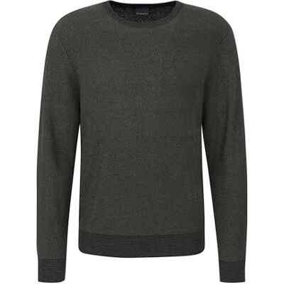 7400-65533B bugatti Męski sweter okrągły dekolt, zielony, 4XL 7400-65533B bugatti Męski sweter okrągły dekolt, zielony, 4XL