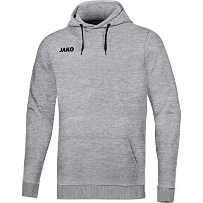 6765 Jako Base męska bluza z kapturem, jasnoszary melanż, L 6765 Jako Base męska bluza z kapturem, jasnoszary melanż, L