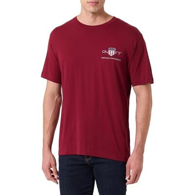 2067004 REG Archive Shield EMB SS T-Shirt, czerwony, L 2067004 REG Archive Shield EMB SS T-Shirt, czerwony, L