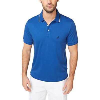 K72860-4MM-S Nautica Męska koszulka polo z krótkim rękawem z jednolitej miękkiej bawełny K72860-4MM-S Nautica Męska koszulka polo z krótkim rękawem z jednolitej miękkiej bawełny