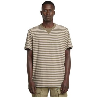 D25961 G-STAR RAW Nifous Stripe R T T-shirt męski, Wielokolorowy (Ensis Green/Dk Brick Stripe -c339-h227), M D25961 G-STAR RAW Nifous Stripe R T T-shirt męski, Wielokolorowy (Ensis Green/Dk Brick Stripe -c339-h227), M