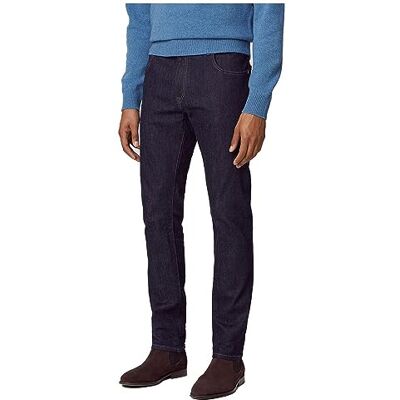 HM212515 Hackett London Męskie dżinsy Rinse Wash Denim, Niebieski (Denim Blue), 28W / 30L HM212515 Hackett London Męskie dżinsy Rinse Wash Denim, Niebieski (Denim Blue), 28W / 30L