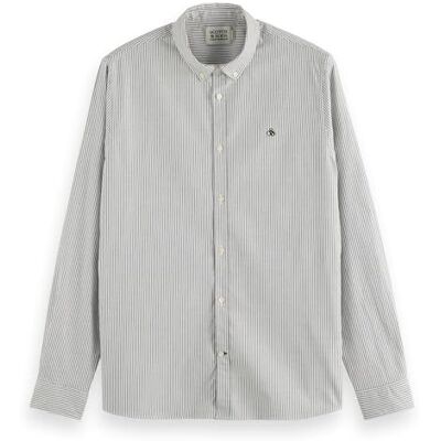 178437 Scotch & Soda Koszulka męska Seasonal Essentials Oxford Striped, Green Stripe 6048, S 178437 Scotch & Soda Koszulka męska Seasonal Essentials Oxford Striped, Green Stripe 6048, S
