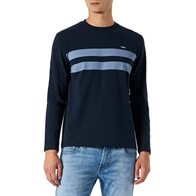 TU21104026M-194020-S Mexx Men's Colorblock LS T-shirt męski, granatowy, S TU21104026M-194020-S Mexx Men's Colorblock LS T-shirt męski, granatowy, S