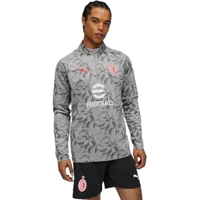782391 A.C. Milan Prematch sweter z zamkiem 1/4, bluza z kapturem na sezon 2025/2026, oficjalny produkt, dla dorosłych 782391 A.C. Milan Prematch sweter z zamkiem 1/4, bluza z kapturem na sezon 2025/2026, oficjalny produkt, dla dorosłych