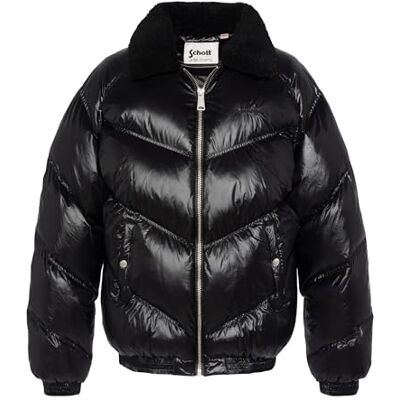 COLLIN-Noir-L Schott NYC Męska kurtka puchowa , czarna, L, Czarny, L COLLIN-Noir-L Schott NYC Męska kurtka puchowa , czarna, L, Czarny, L