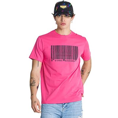GKM005339 Gianni Kavanagh Pink Signs Puff T-shirt męski, Różowy, S GKM005339 Gianni Kavanagh Pink Signs Puff T-shirt męski, Różowy, S