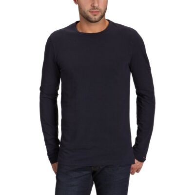 Tommy Hilfiger Męska koszulka z długim rękawem Stretch Tee C-NK LS SF/857820450, Niebieski (403 Midnight), 56 Tommy Hilfiger Męska koszulka z długim rękawem Stretch Tee C-NK LS SF/857820450, Niebieski (403 Midnight), 56