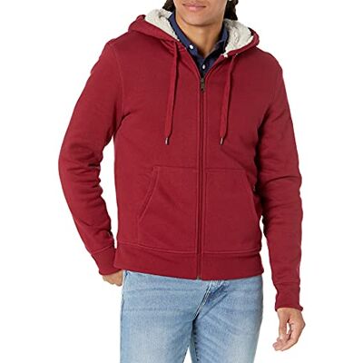 MAE50004FL18-RR-X-Large Amazon Essentials Men's Bluza polarowa z kapturem z podszewką Sherpa, Czerwony, XL MAE50004FL18-RR-X-Large Amazon Essentials Men's Bluza polarowa z kapturem z podszewką Sherpa, Czerwony, XL