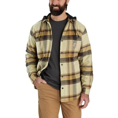 105938 Carhartt M?ska kurtka przej?ciowa flanelowa Sherpa-Lined Hooded, Dark Brown, M 105938 Carhartt M?ska kurtka przej?ciowa flanelowa Sherpa-Lined Hooded, Dark Brown, M