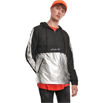 MT1046 Mister Tee Męski t-shirt odblaskowy Windbreaker, czarny (Black 00007), XL MT1046 Mister Tee Męski t-shirt odblaskowy Windbreaker, czarny (Black 00007), XL
