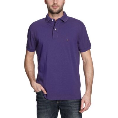 Tommy Hilfiger Męska koszulka polo 857811142 / New Tommy Knit Polo S/S RF, Fioletowy (571 Dusk), 56 Tommy Hilfiger Męska koszulka polo 857811142 / New Tommy Knit Polo S/S RF, Fioletowy (571 Dusk), 56