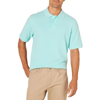 F16AE40000 Amazon Essentials Men's Bawełniana koszulka polo pique regular fit (dostępna w wersjach Big i Tall), Seledynowoniebieski, M F16AE40000 Amazon Essentials Men's Bawełniana koszulka polo pique regular fit (dostępna w wersjach Big i Tall), Seledynowoniebieski, M