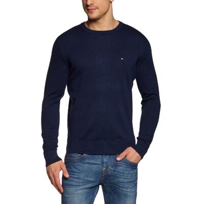 Tommy Hilfiger Męski sweter Pacific C-NK CF / 0857828097, Niebieski (492 Delhi Navy), 56 Tommy Hilfiger Męski sweter Pacific C-NK CF / 0857828097, Niebieski (492 Delhi Navy), 56